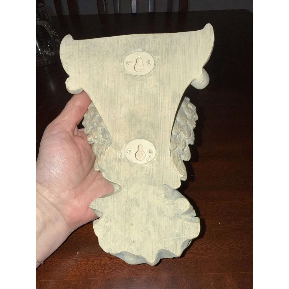 Archangel Wall Sculpture Shelf Sconce Beige Resin Angel Decor Small Wall